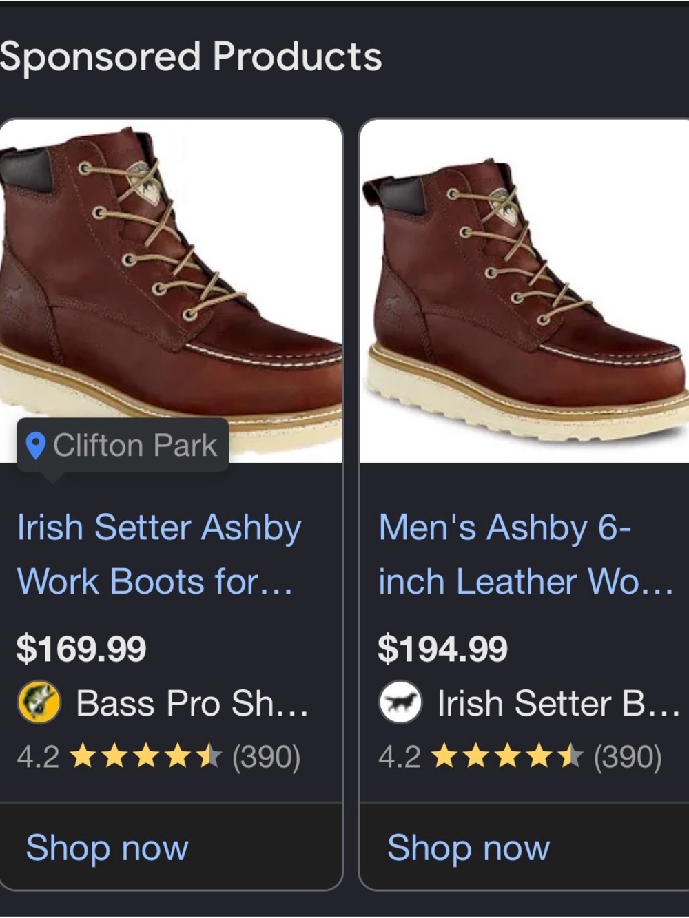 Irish Setter Ashby Men's Leather Work Boots in Chestnut Brown
